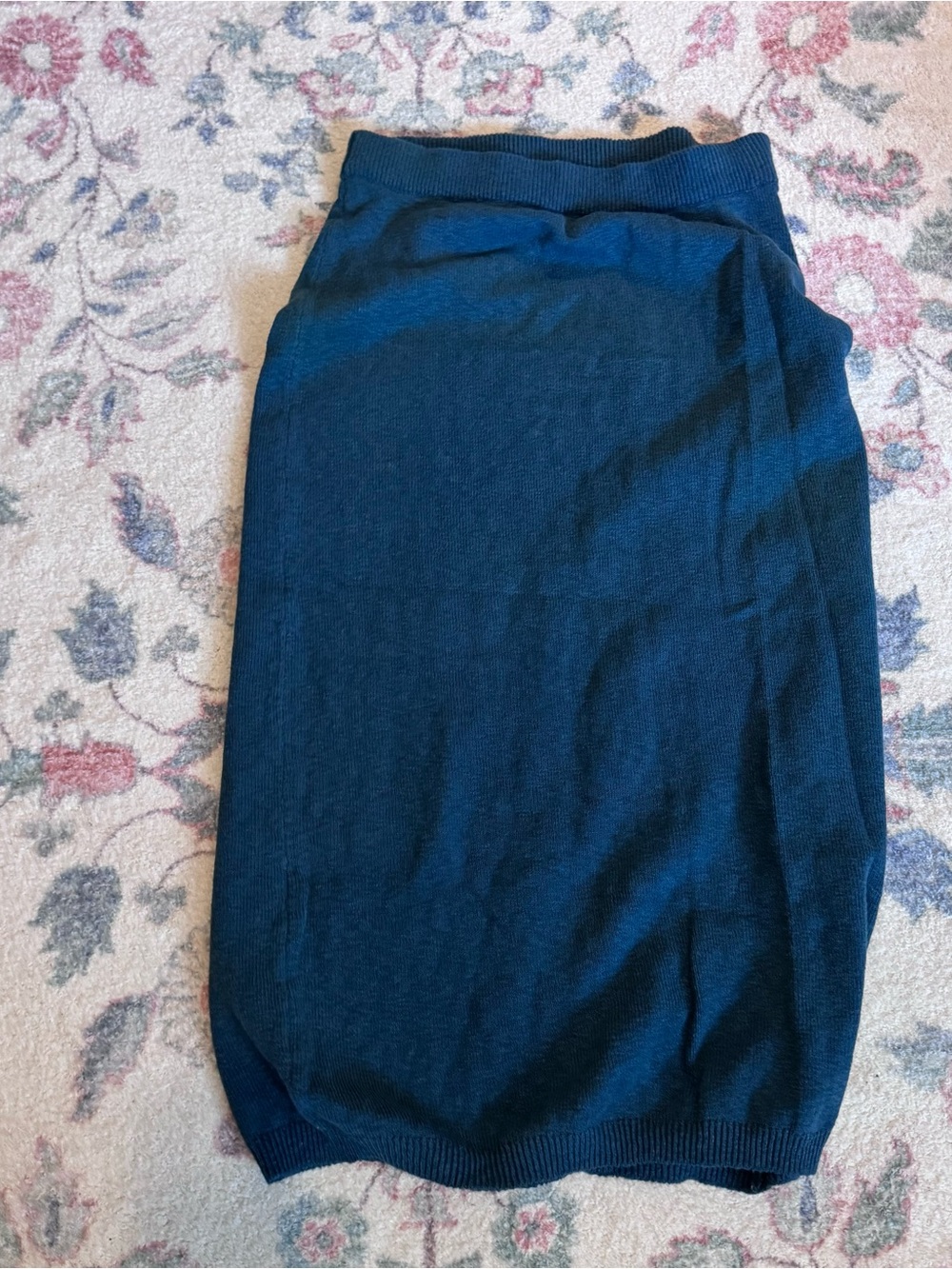 Free People Dark Teal Knit Pencil Skirt